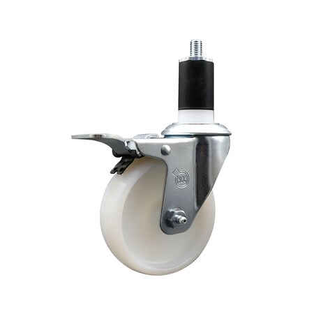 Service Caster 4'' Nylon Swivel 1-1/2'' Expanding Stem Caster Total Lock Brake SCC-EXTTL20S414-NYS-112
